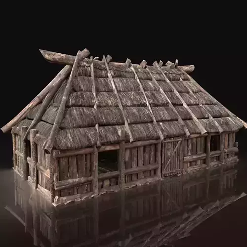 NEXT GEN AAA FANTASY MEDIEVAL VIKING WOODEN COTTAGE HOUSE Low-poly 3D model