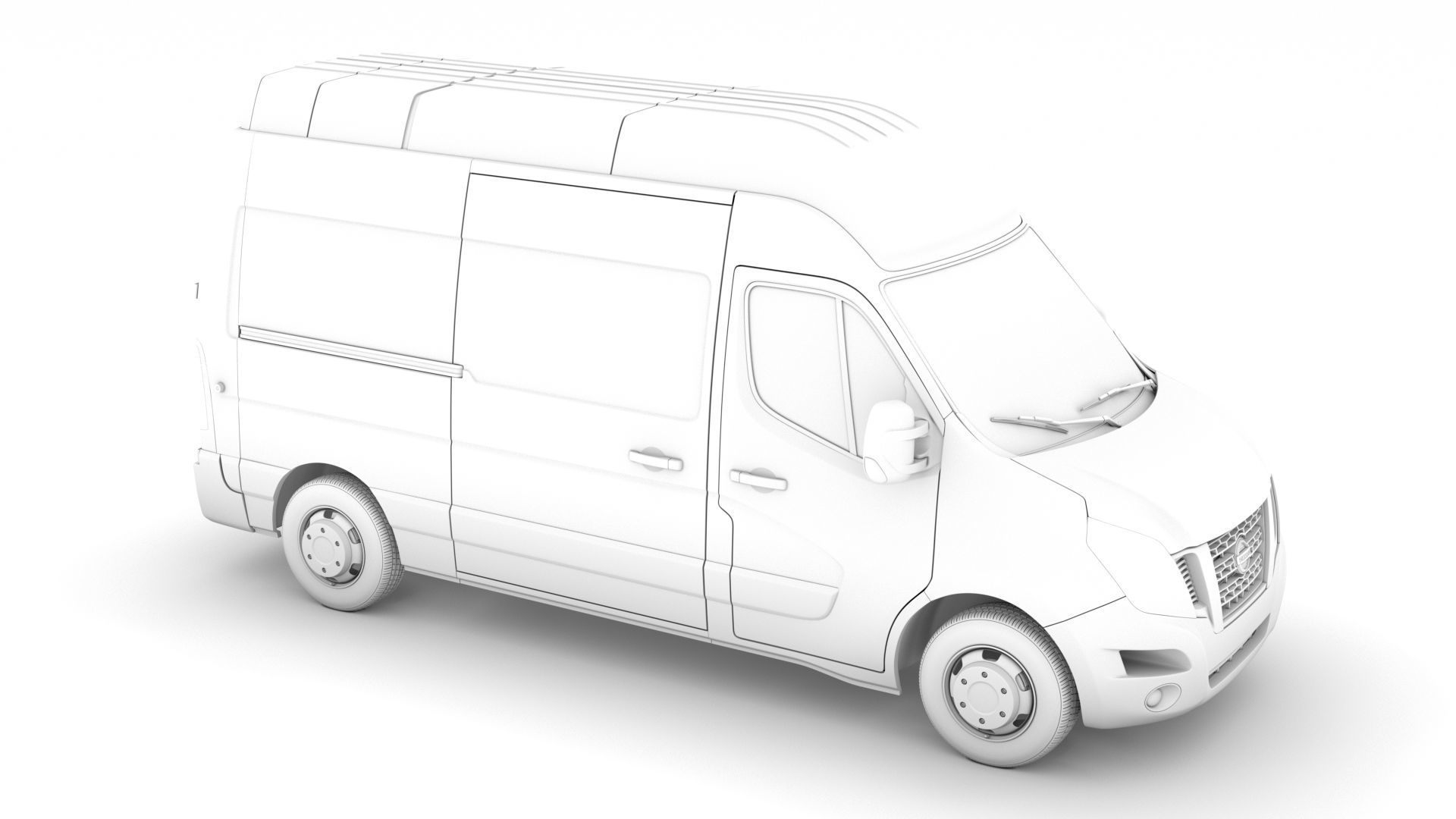Nissan NV 400 L2H3 Van 2020 3D model_26