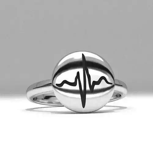 new fashion round pulse jewelry ring printable 3D print model
