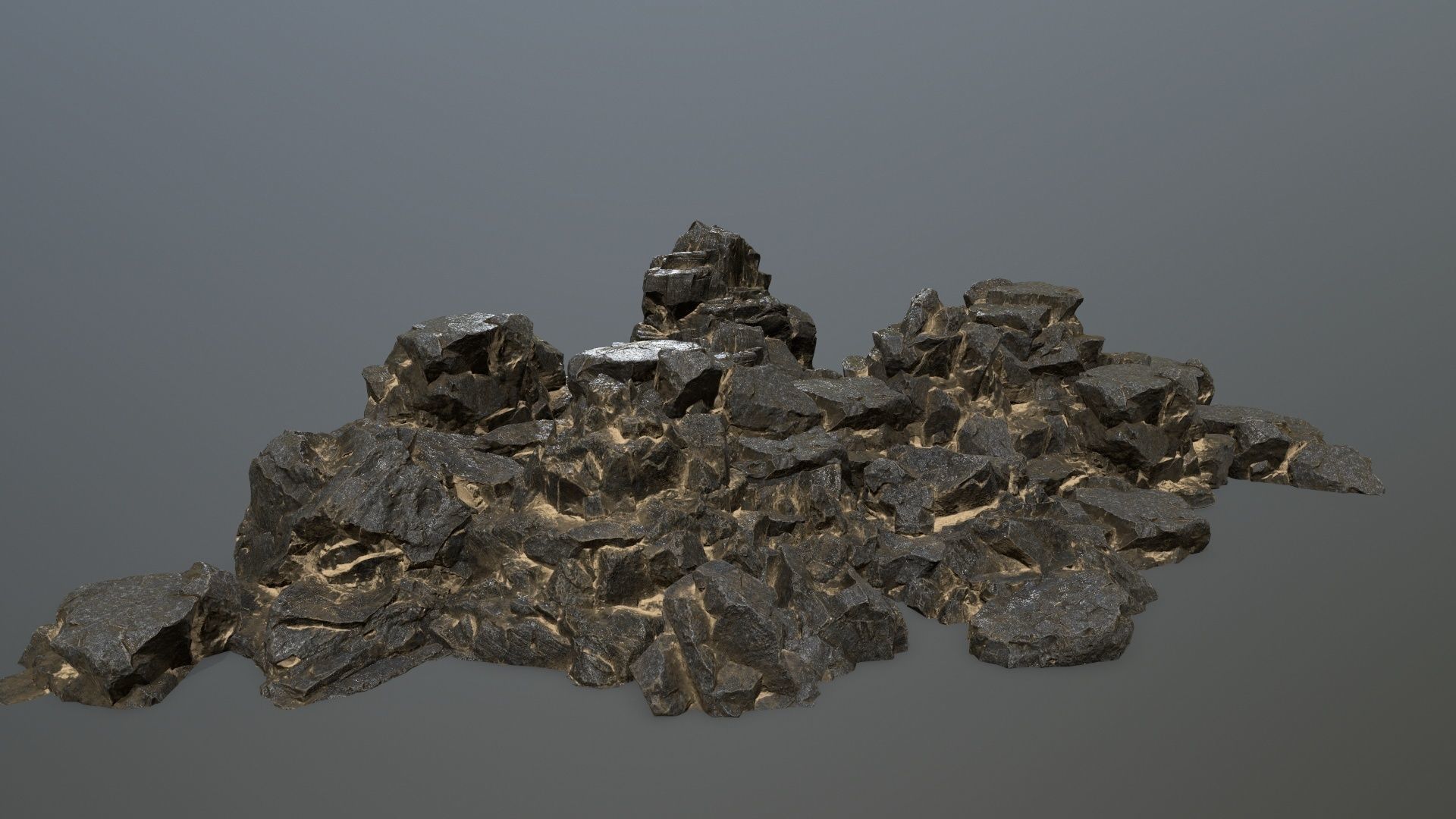 desert rocks Low-poly 3D model_27