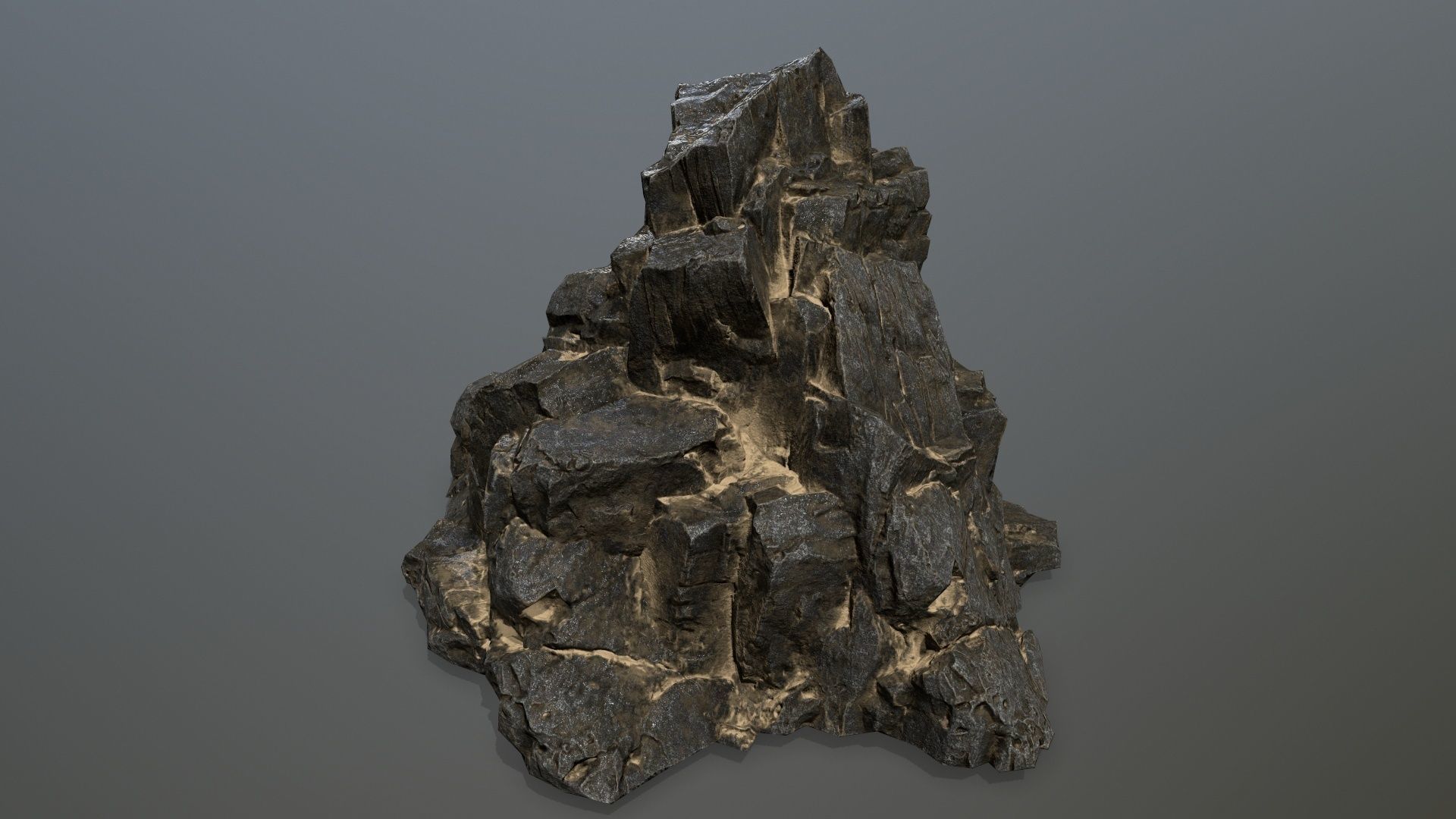 desert rocks Low-poly 3D model_15