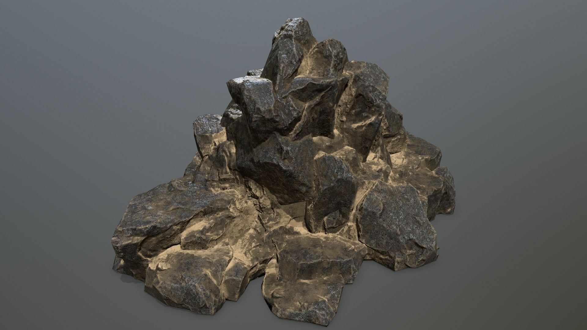 desert rocks Low-poly 3D model_25