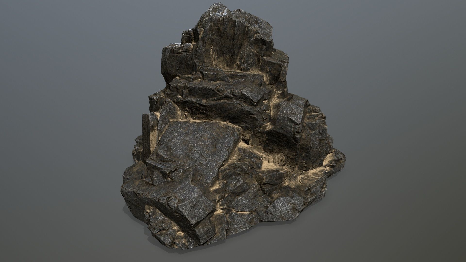 desert rocks Low-poly 3D model_12
