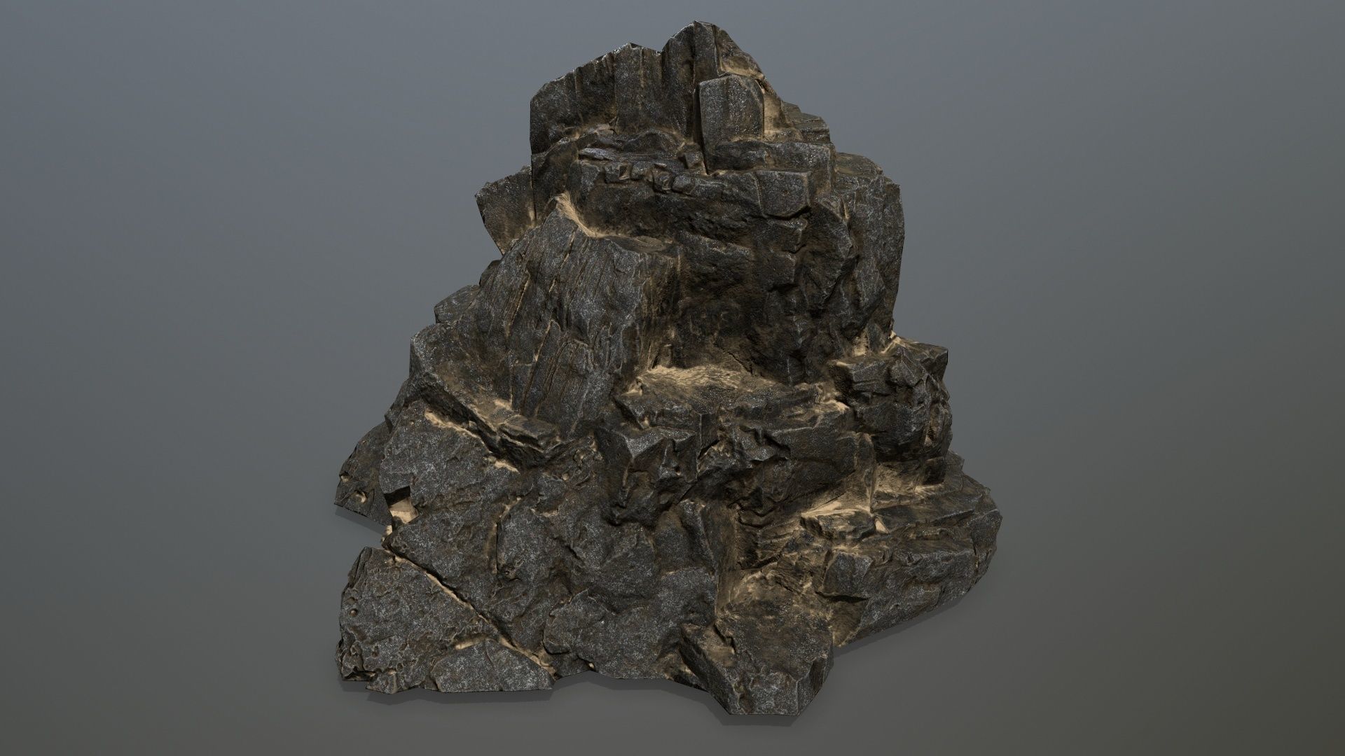 desert rocks Low-poly 3D model_14