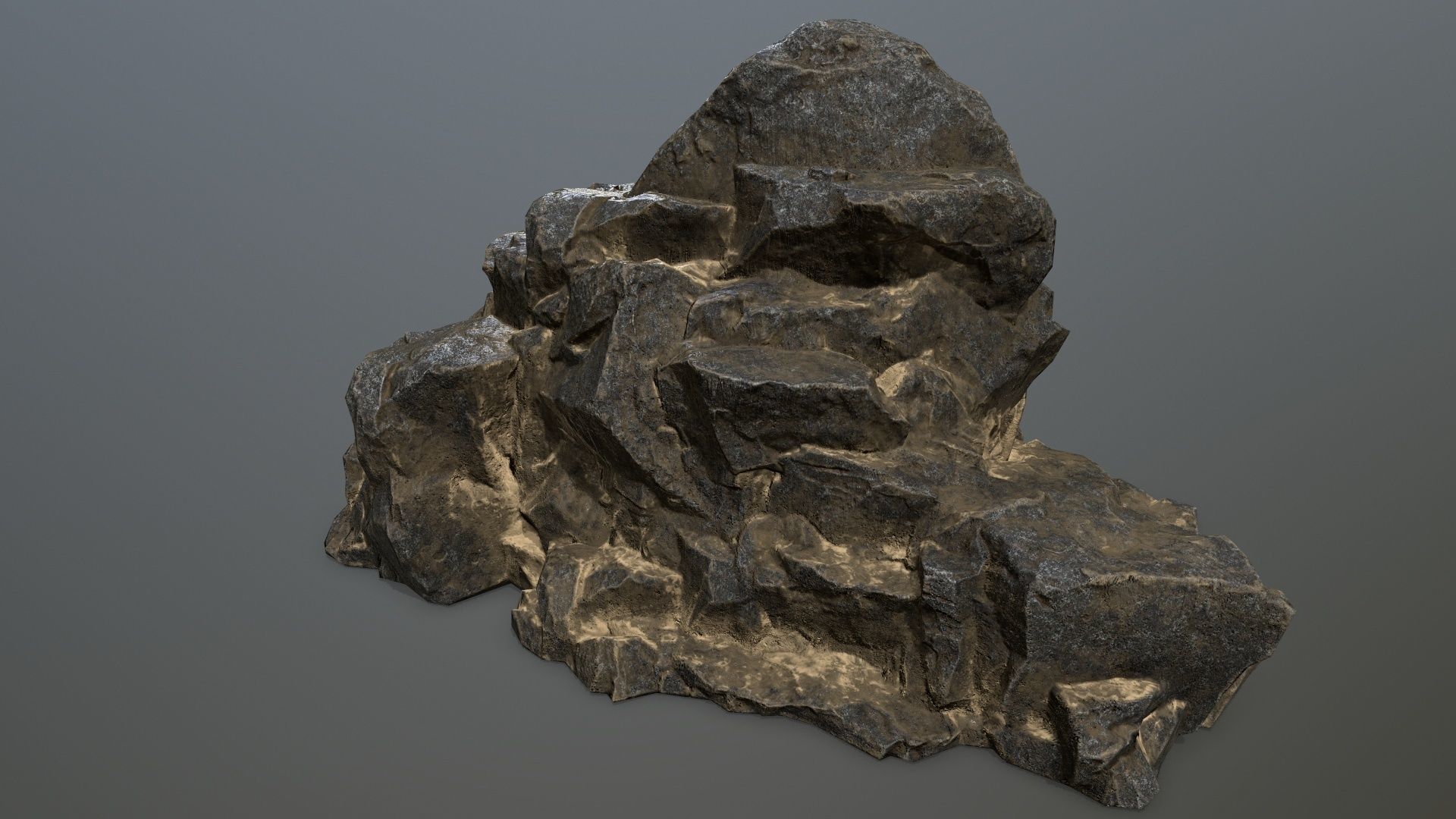 desert rocks Low-poly 3D model_24