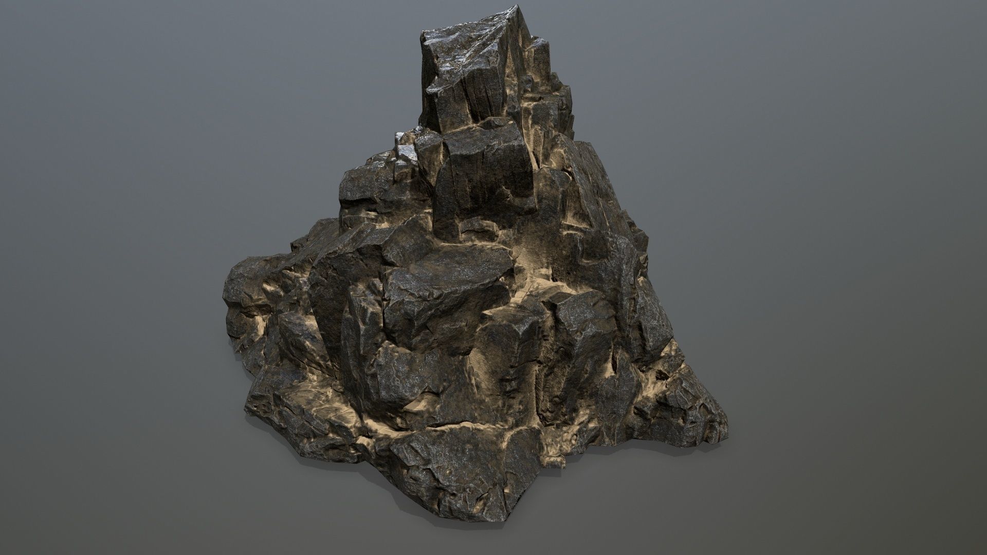 desert rocks Low-poly 3D model_11