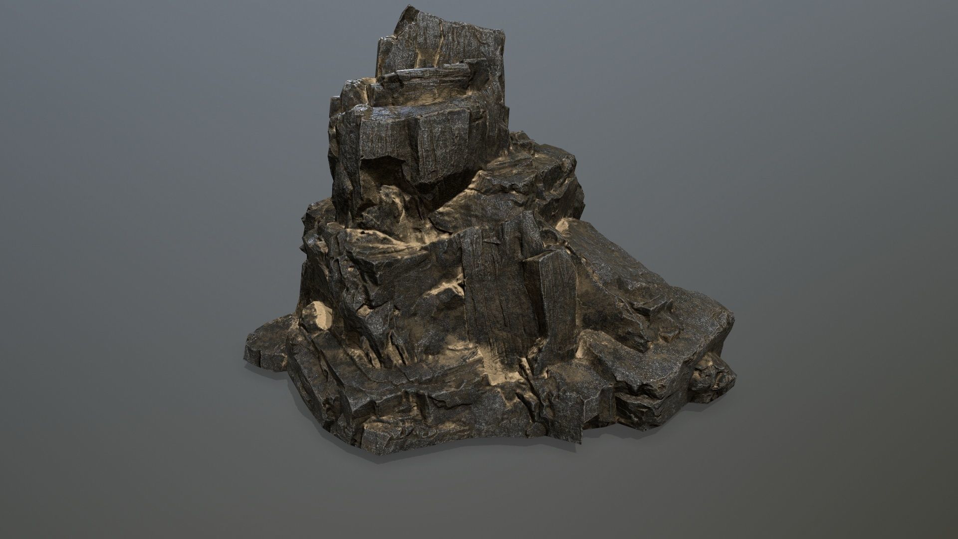 desert rocks Low-poly 3D model_13