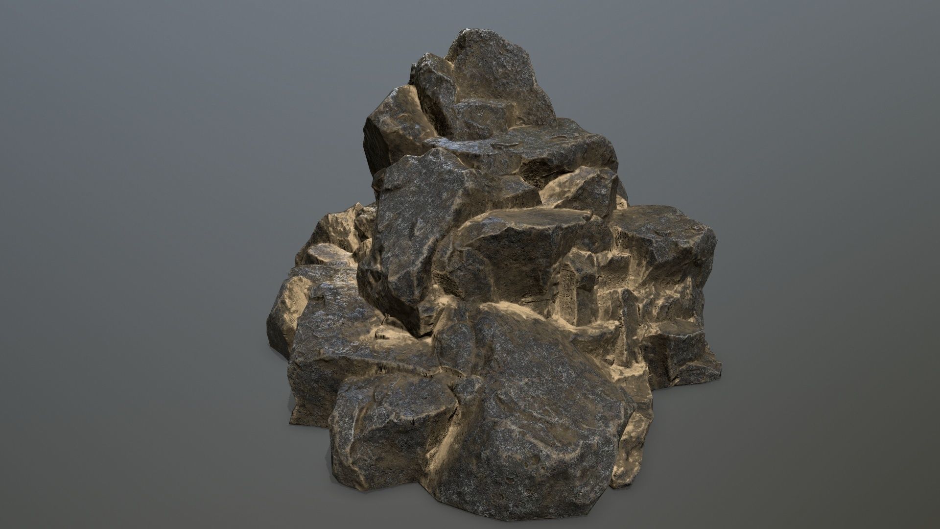desert rocks Low-poly 3D model_22
