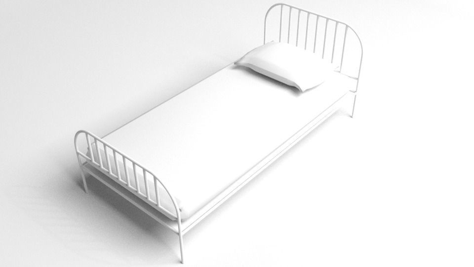 Camp Bed 3D model_4