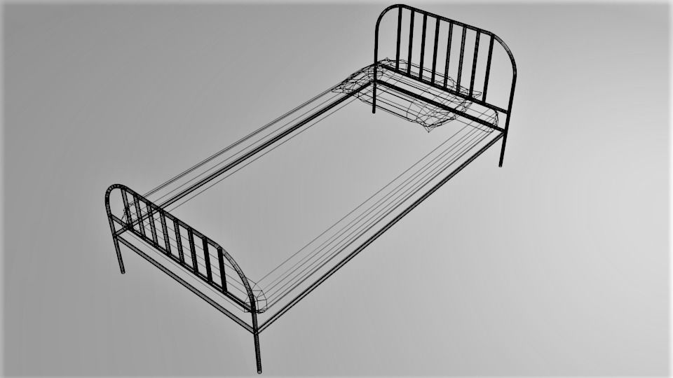 Camp Bed 3D model_5
