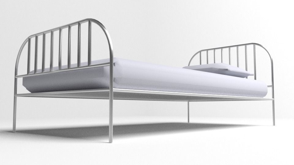 Camp Bed 3D model_3