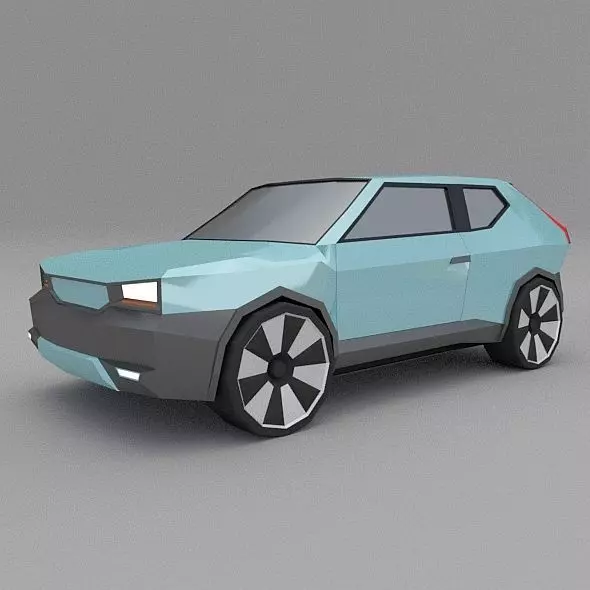 Suv lowpoly concept Low-poly 3D model