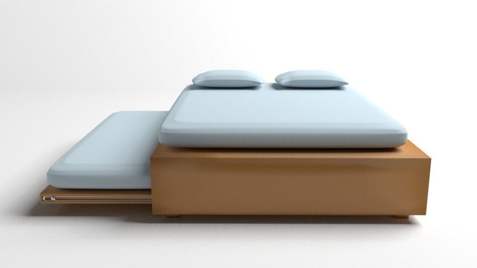 Trundle Bed 3D model_1