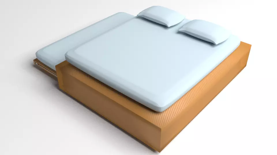 Trundle Bed 3D model_0