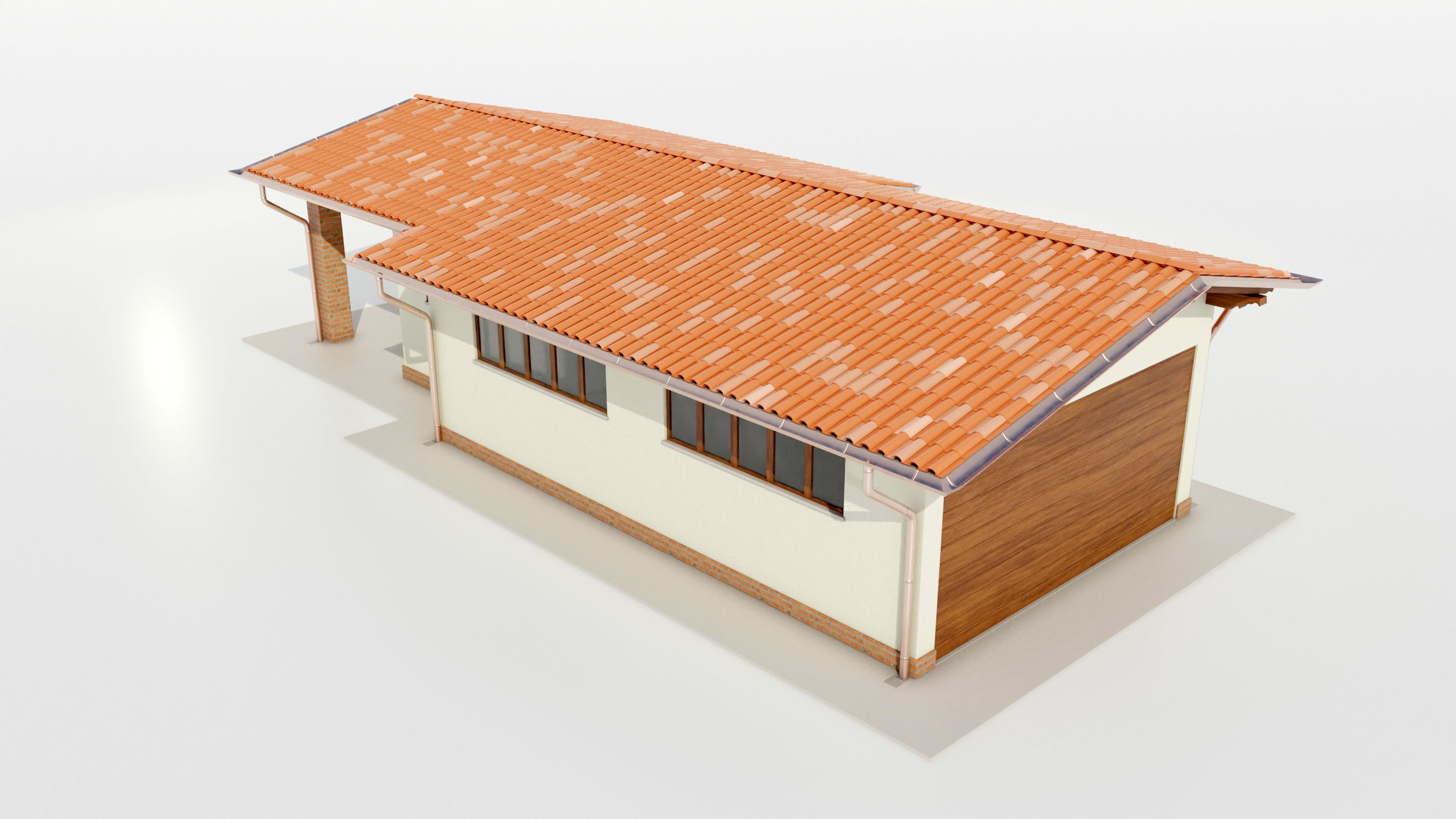 Italian Farm Building - Garage 1 3D model_3