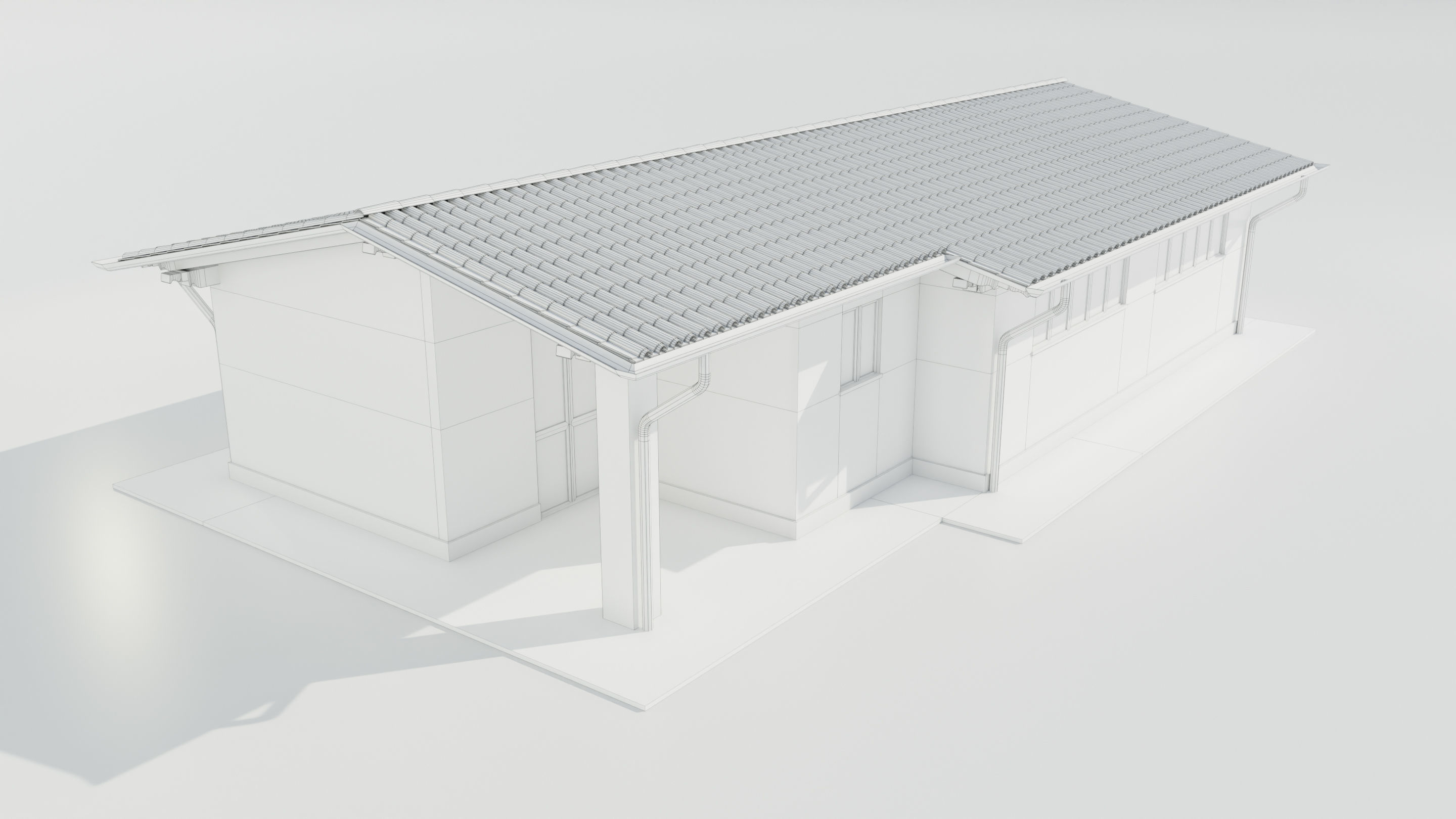 Italian Farm Building - Garage 1 3D model_16