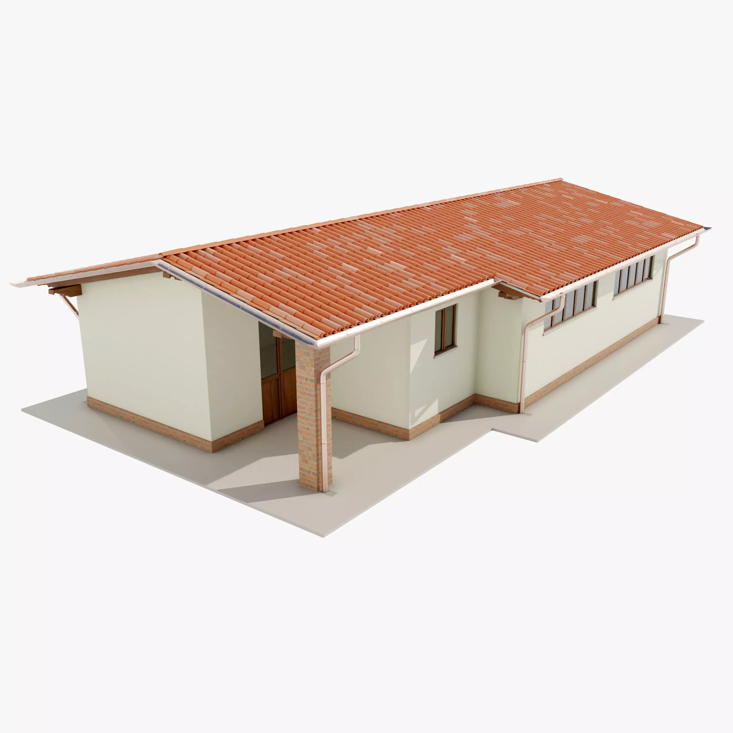 Italian Farm Building - Garage 1 3D model_0