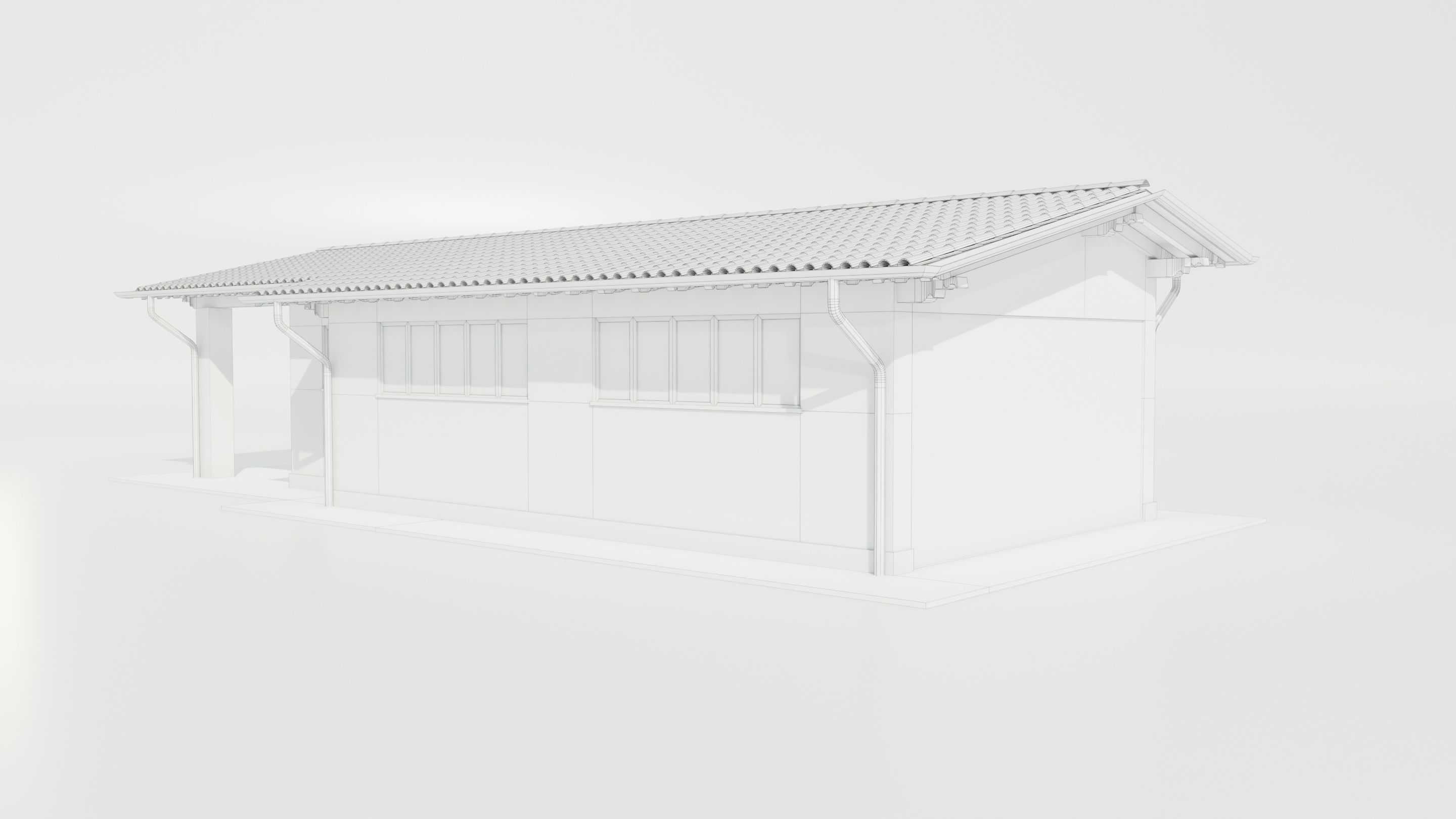 Italian Farm Building - Garage 1 3D model_17