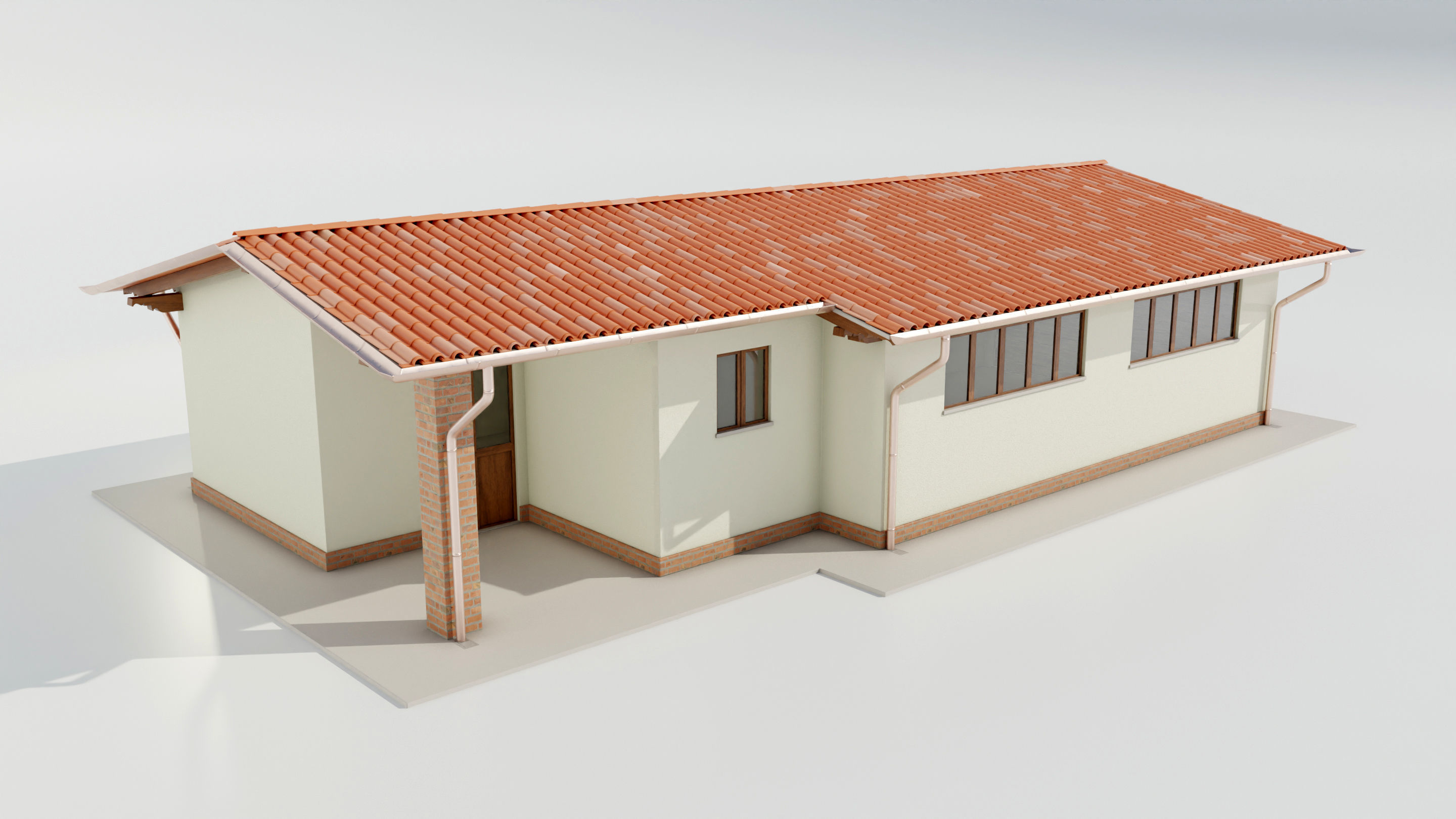 Italian Farm Building - Garage 1 3D model_2