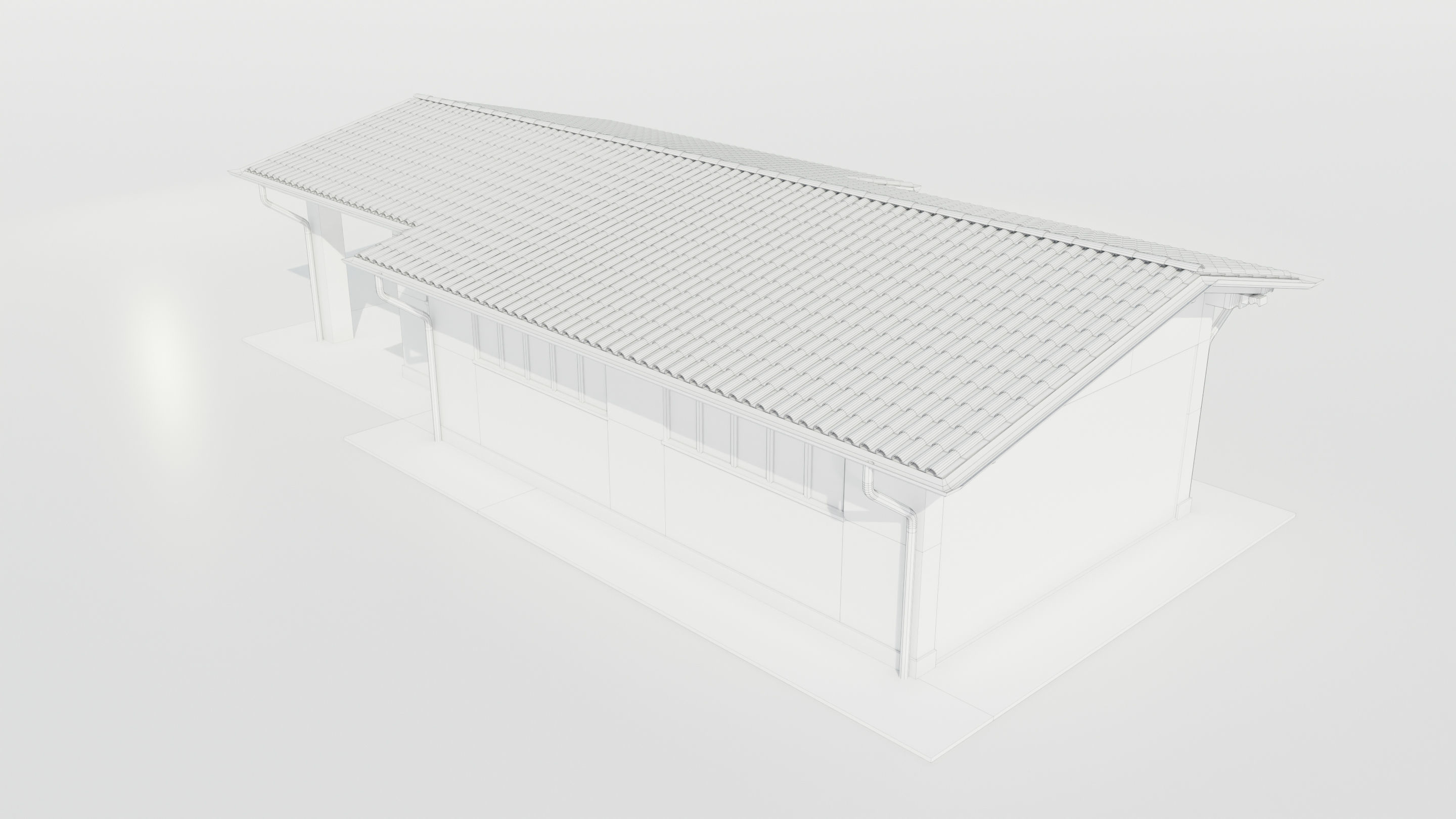 Italian Farm Building - Garage 1 3D model_13