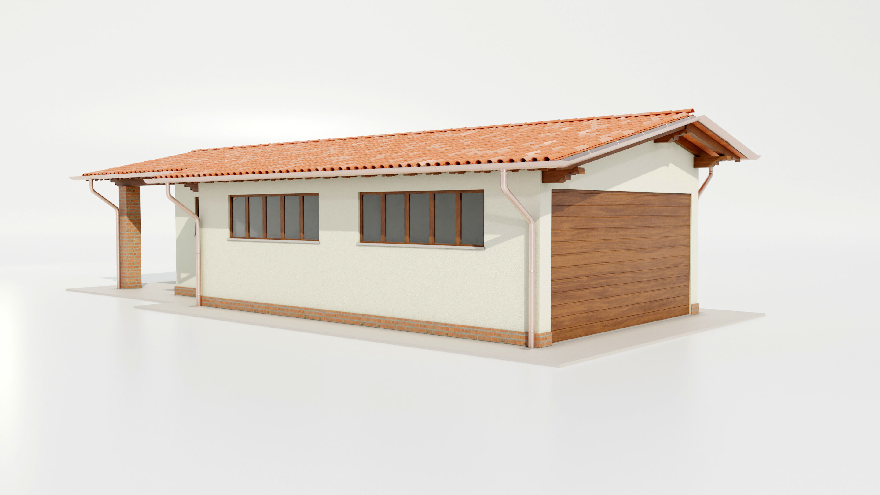 Italian Farm Building - Garage 1 3D model_7