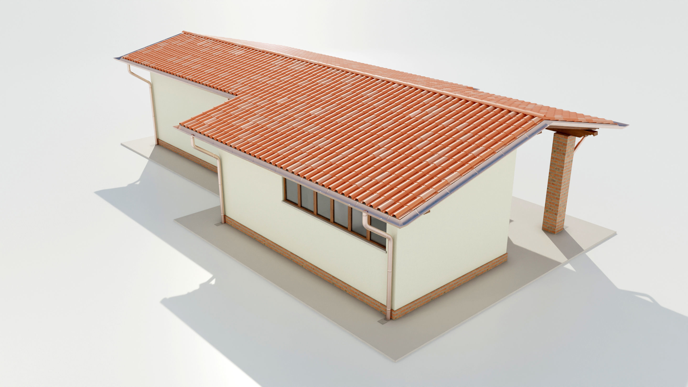 Italian Farm Building - Garage 1 3D model_5
