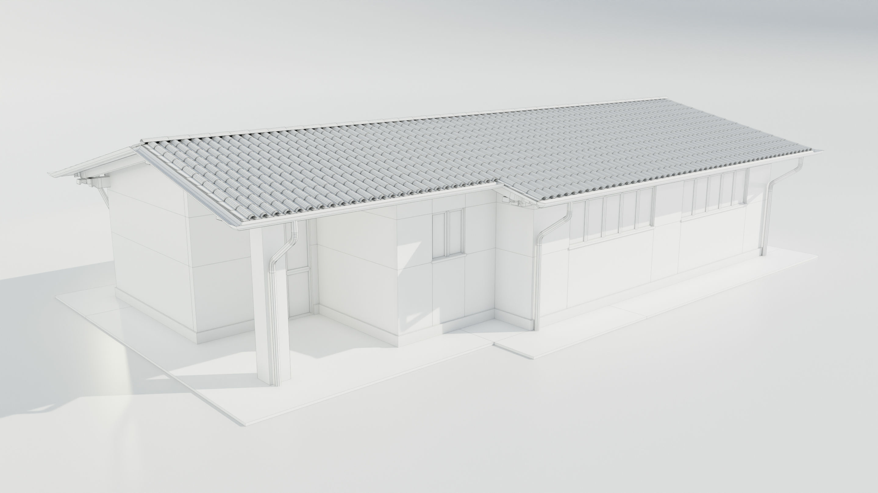 Italian Farm Building - Garage 1 3D model_12