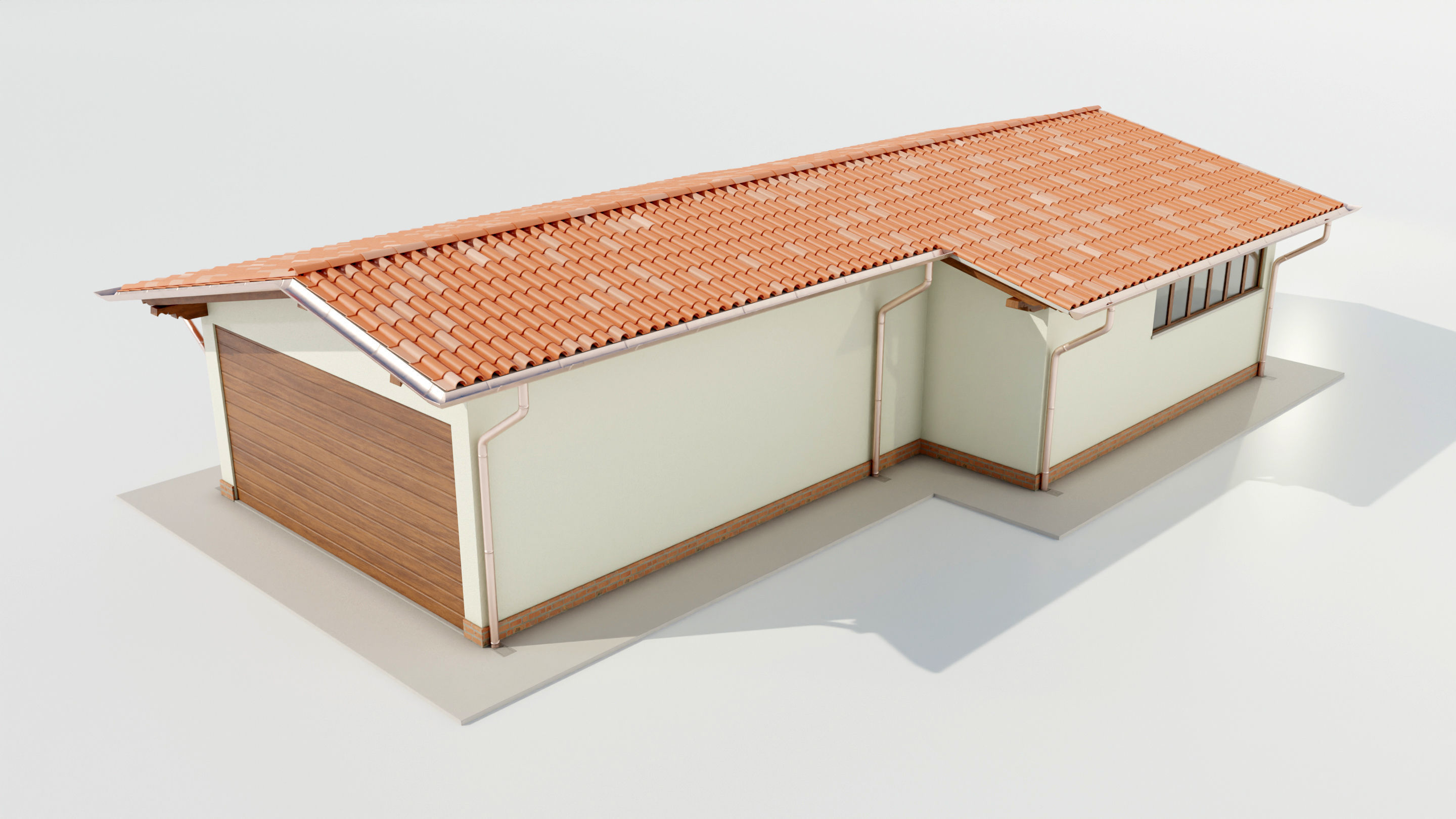 Italian Farm Building - Garage 1 3D model_4