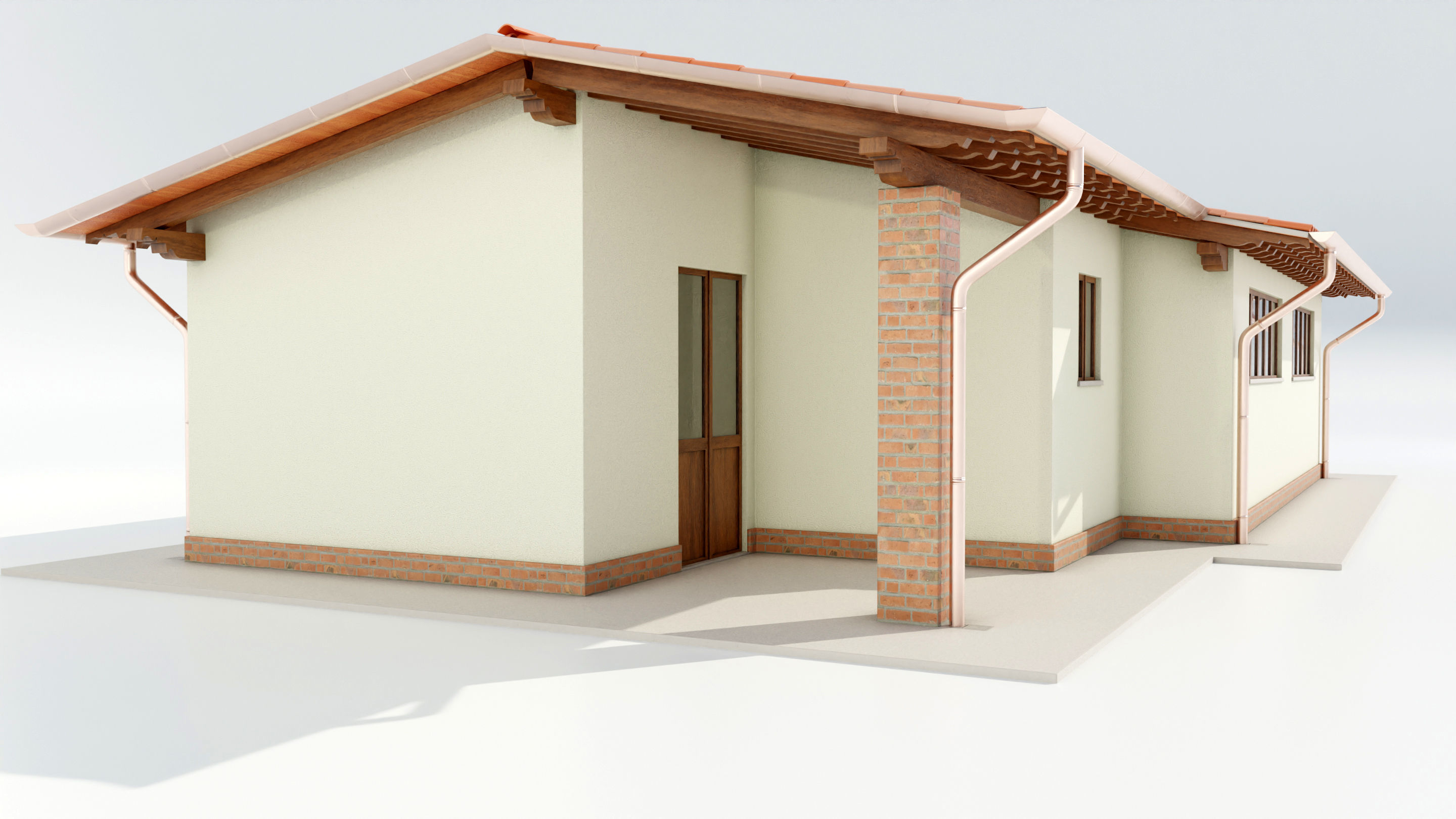 Italian Farm Building - Garage 1 3D model_8