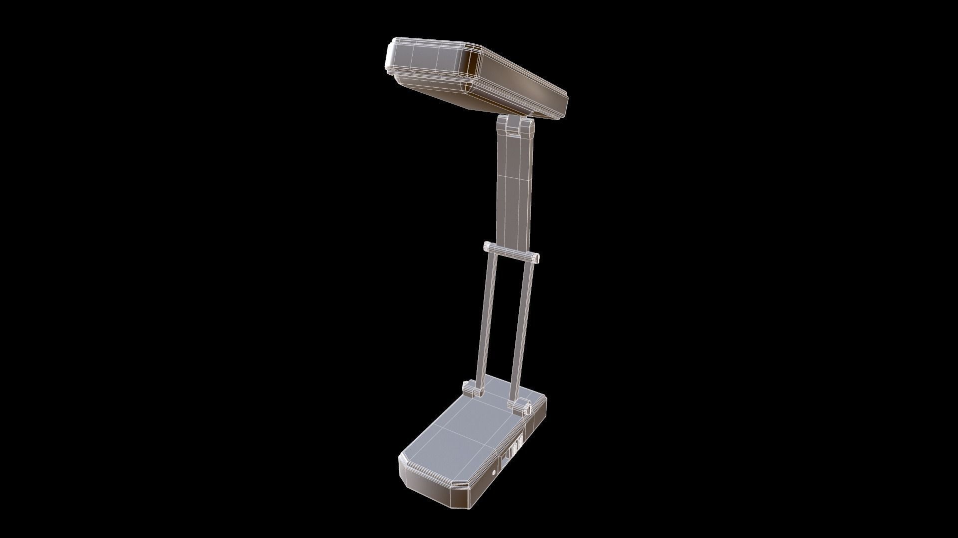 Table Lamp Torch Low-poly 3D model_10