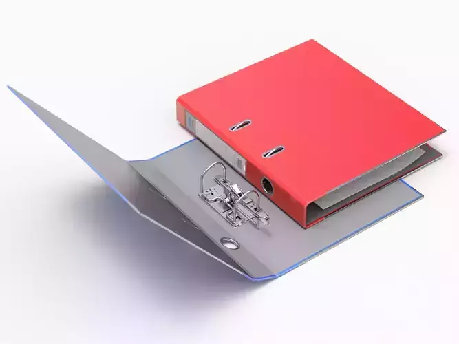 Rigged Ring Binder 3D model
