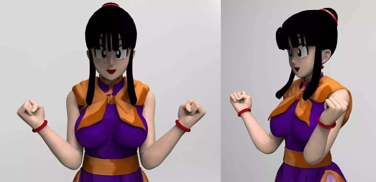 Dragonball Z Character - ChiChi 3D Modelling Low-poly 3D model_0