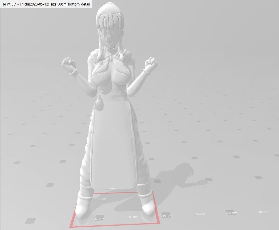 Dragonball Z Character - ChiChi 3D Modelling Low-poly 3D model_5