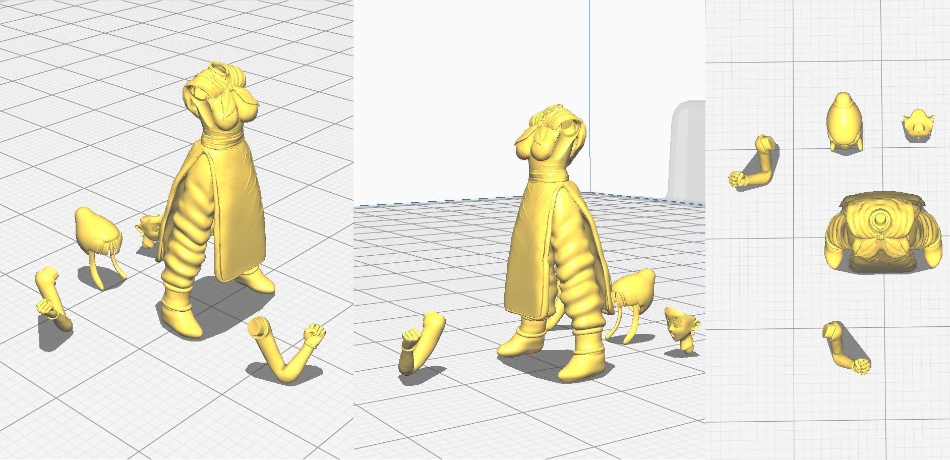 Dragonball Z Character - ChiChi 3D Modelling Low-poly 3D model_8