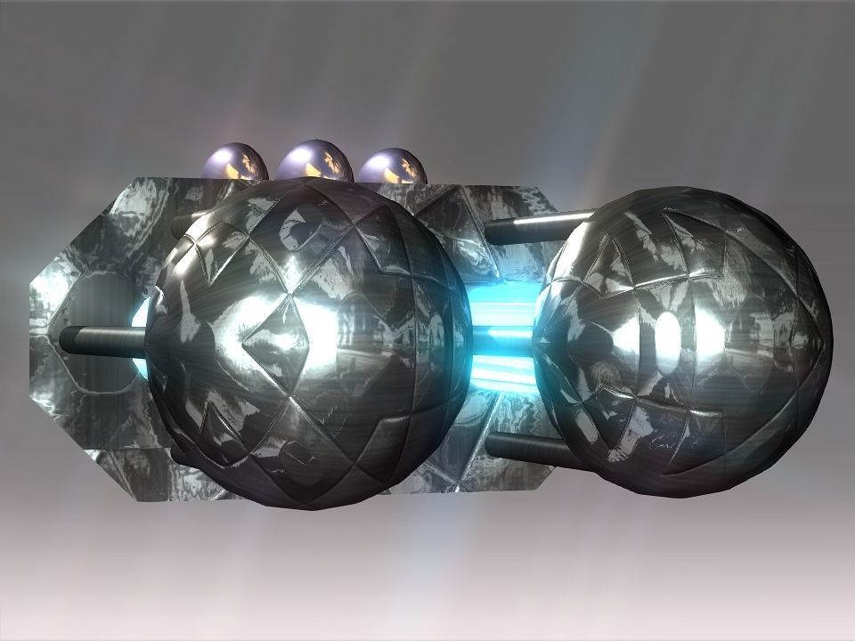 Capsules Power Source Spaceship Low-poly 3D model_8