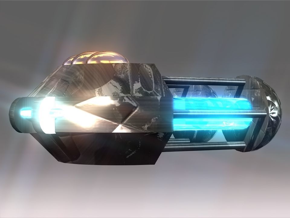 Capsules Power Source Spaceship Low-poly 3D model_45