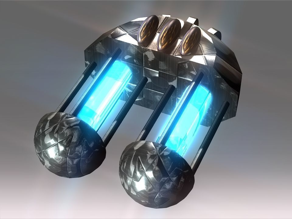 Capsules Power Source Spaceship Low-poly 3D model_36