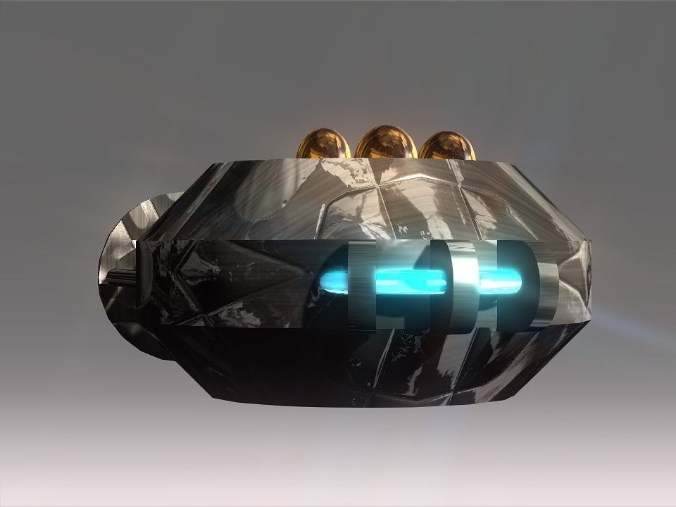 Capsules Power Source Spaceship Low-poly 3D model_27