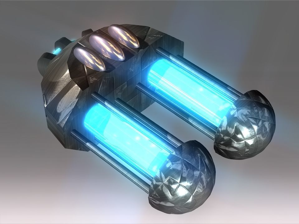 Capsules Power Source Spaceship Low-poly 3D model_31