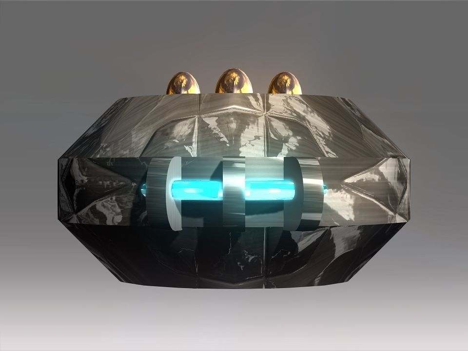 Capsules Power Source Spaceship Low-poly 3D model_1