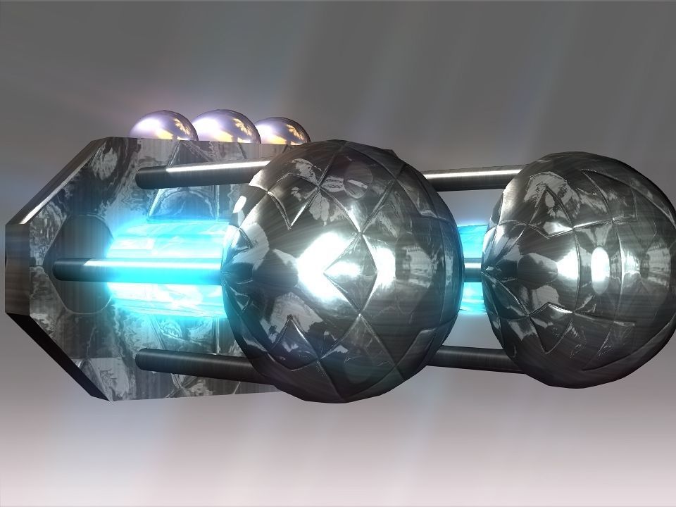 Capsules Power Source Spaceship Low-poly 3D model_6