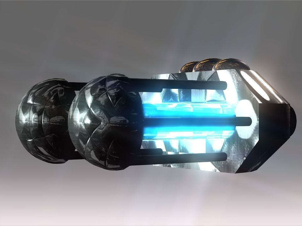 Capsules Power Source Spaceship Low-poly 3D model_16