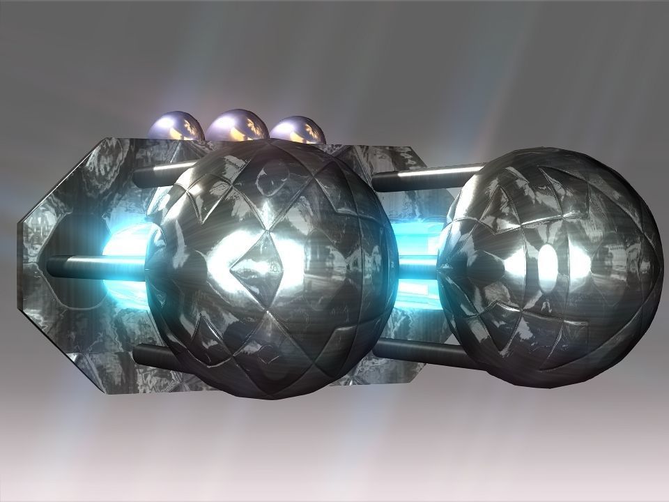 Capsules Power Source Spaceship Low-poly 3D model_7