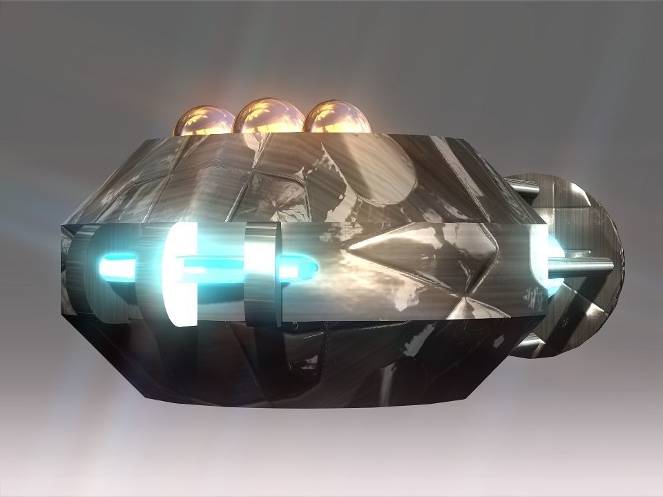 Capsules Power Source Spaceship Low-poly 3D model_12