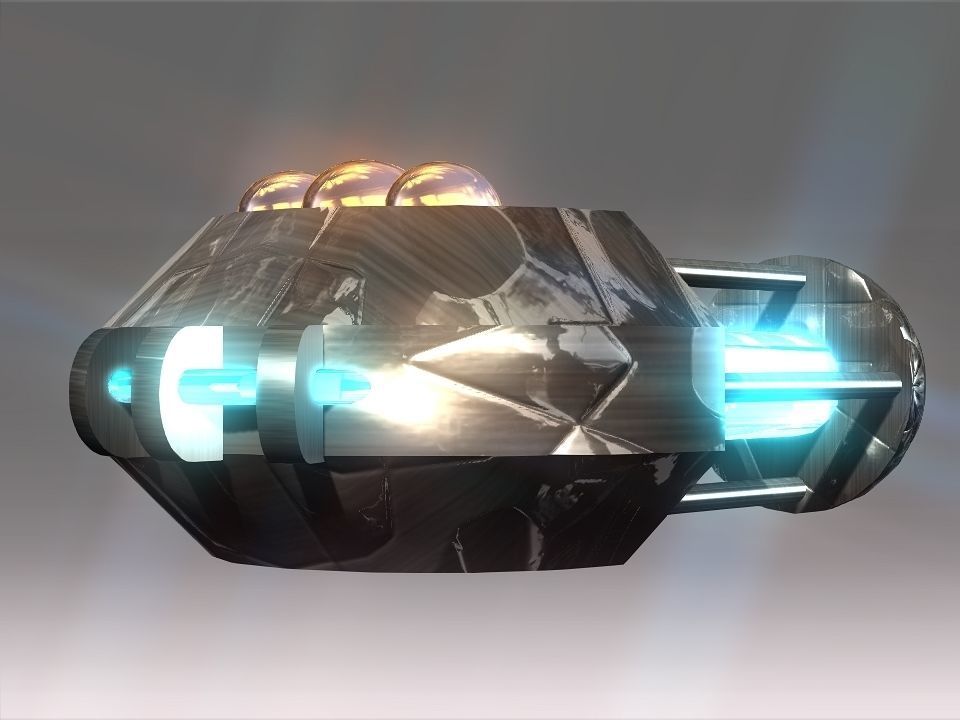 Capsules Power Source Spaceship Low-poly 3D model_23