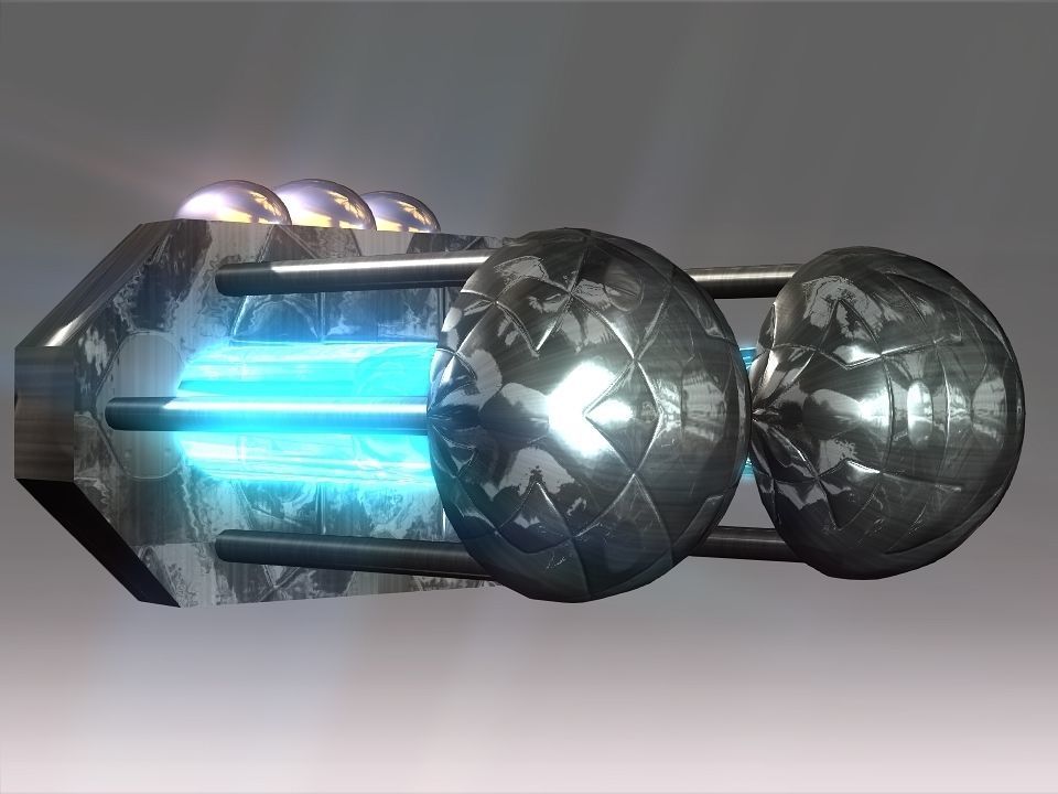 Capsules Power Source Spaceship Low-poly 3D model_5