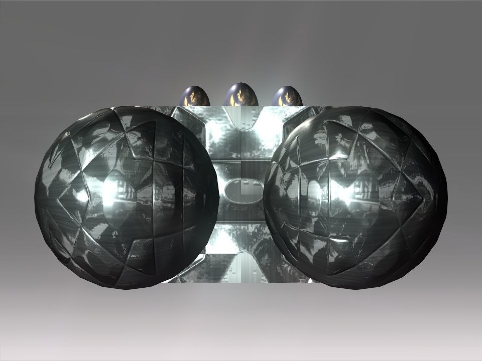 Capsules Power Source Spaceship Low-poly 3D model_9