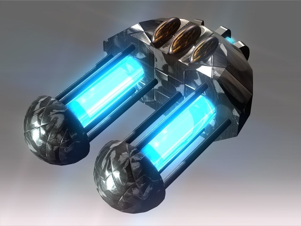 Capsules Power Source Spaceship Low-poly 3D model_37