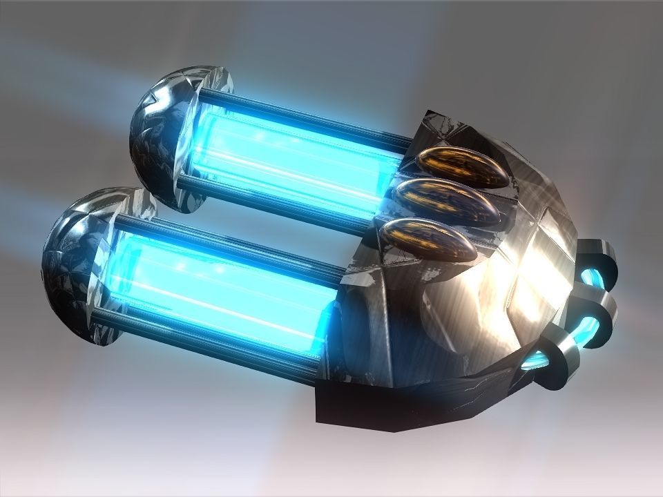 Capsules Power Source Spaceship Low-poly 3D model_41
