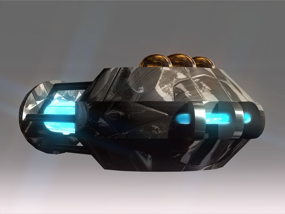 Capsules Power Source Spaceship Low-poly 3D model_25